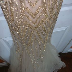 Gold prom dress